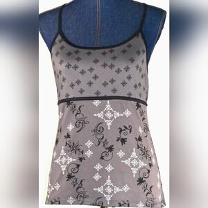 Tech Gear Racerback Tank Top with Built in BRA Patterned, Athletic, Yoga, Swim
